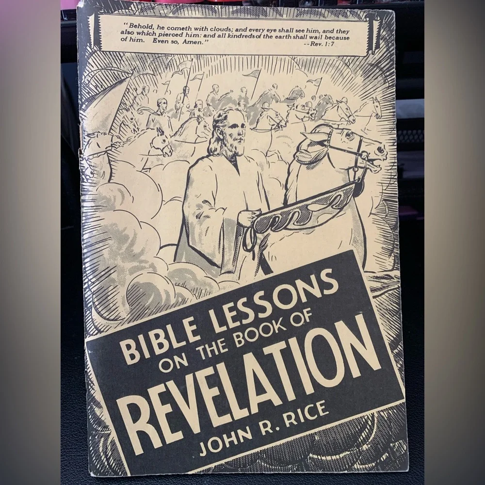 Bible Lessons on the Book of Revelation John R Rice Prophecy Rare Ephemera